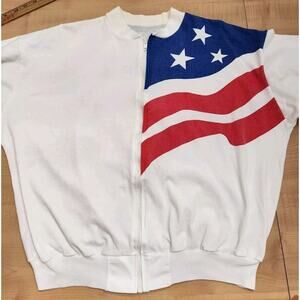 Vintage 70s 80s Zip Mens S/M Talon Olympics America USA Sweatshirt Crew Neck